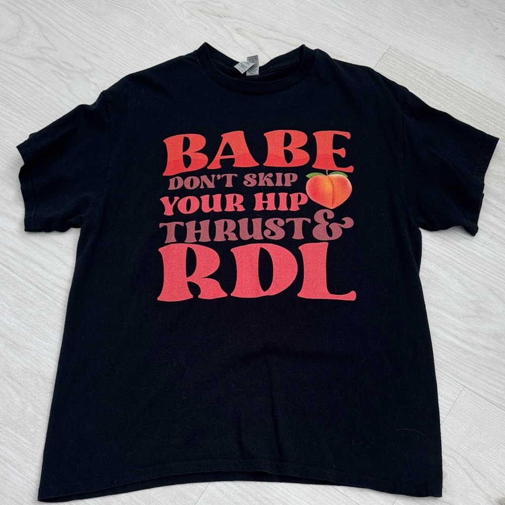 Gildan Black Tee with Red Graphic